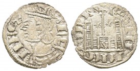 Reino de Castilla y León. Sancho IV (1284-1295). Cornado. Sevilla. (Abm-301.2). Ve. 0,66 g. Con estrellas a los lados y S en la puerta. MBC. Est...30,...