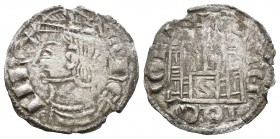 Reino de Castilla y León. Sancho IV (1284-1295). Cornado. Sevilla. (Abm-301.2). Ve. 0,68 g. Con estrellas y S en la puerta. MBC-. Est...25,00.
