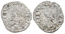 Reino de Castilla y León. Alfonso XI (1312-1350). Novén. Burgos. (Abm-355). Ve. 0,77 g. Con B bajo el castillo. MBC. Est...25,00.