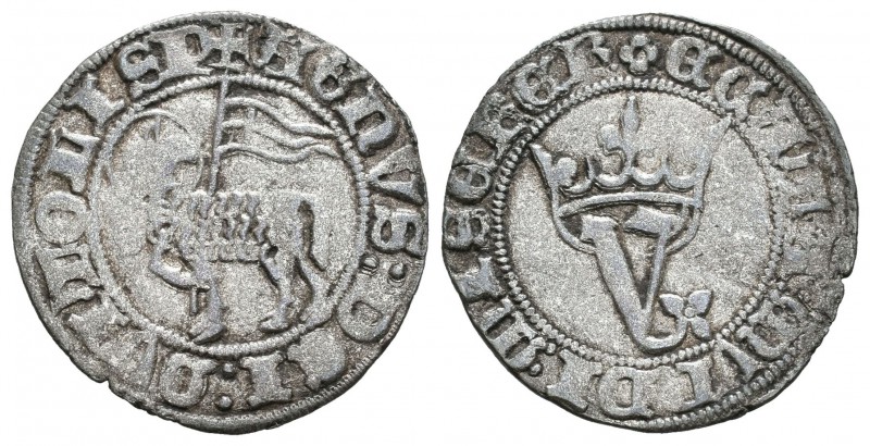 Reino de Castilla y León. Juan I (1379-1390). Blanca del Agnus Dei. (Abm-545). V...