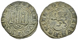 Reino de Castilla y León. Enrique III (1390-1406). Blanca. Sevilla. (Abm-602 variante). (Bautista-767 variante). Anv.: ENRICVS:REX:LEGO. Rev.: ENRICVS...
