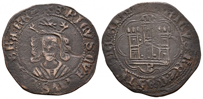 Reino de Castilla y León. Enrique IV (1454-1474). Cuartillo. Burgos. (Abm-739). ...