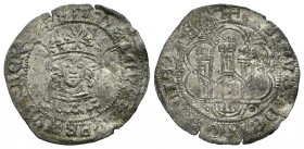 Reino de Castilla y León. Enrique IV (1454-1474). 1/2 cuartillo. Segovia. (Abm-770). (Bautista-1060). Ve. 1,71 g. Orlas circulares en anverso y lobula...
