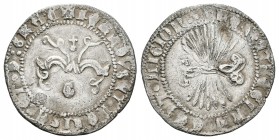 Fernando e Isabel (1474-1504). 1/2 real. Granada. (Cal-446). Ag. 1,63 g. G gótica y globo crucífero. MBC+. Est...80,00.