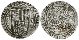 Fernando e Isabel (1474-1504). 2 reales. Granada. R. (Cal-254). Ag. 5,41 g. Escudo entre G y II. MBC. Est...200,00.