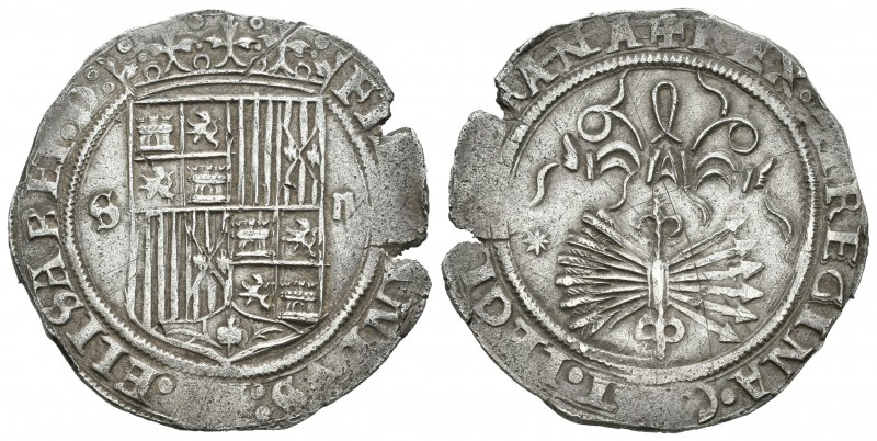 Fernando e Isabel (1474-1504). 2 reales. Sevilla. (Cal-266). Ag. 6,66 g. Estrell...
