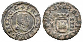 Felipe IV (1621-1665). 4 maravedís. 1663. Madrid. Y. (Cal-1449). Ae. 1,01 g. MBC. Est...20,00.
