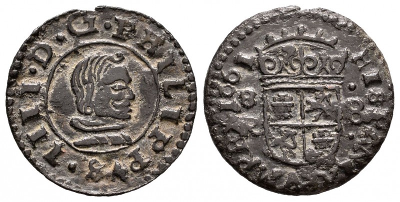Felipe IV (1621-1665). 8 maravedís. 1661. Sevilla. R. (Cal-1581). (Jarabo-Sanahu...