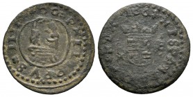 Felipe IV (1621-1665). 8 maravedís. 1663. Trujillo. M. (Cal-1641). Ae. 1,85 g. BC+. Est...15,00.