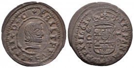 Felipe IV (1621-1665). 16 maravedís. 1663. Córdoba. (Cal-1285). Ae. 4,48 g. Buen ejemplar. MBC+. Est...50,00.