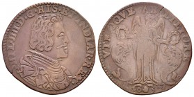 Felipe IV (1621-1665). Jetón. 1653. Amberes. (Dugn-4050). Ae. 5,77 g. Captura de Dunquerque y Barcelona (Guerra de Francia y Guerra dels Segadors). MB...