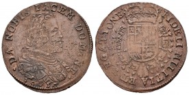 Felipe IV (1621-1665). Jetón. 1656. Amberes. (Dugn-4086). (Vq-13857). Ae. 6,08 g. Acuñación floja. Los Países Bajos desean la paz. MBC+. Est...65,00....
