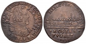 Felipe IV (1621-1665). Jetón. 1657. Amberes. (Dugn-4109). Ae. 6,12 g. Conquista de Valencia. EBC-. Est...65,00.