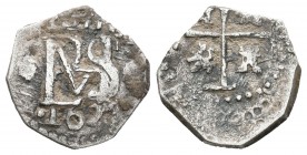 Felipe IV (1621-1665). 1/2 real. 1627. ¿Potosí?. (¿Cal-1160?). Ag. 1,65 g. MBC-. Est...35,00.