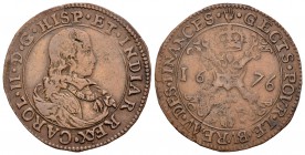 Carlos II (1665-1700). Jetón. 1676. Amberes. (Dugn-4361). Ae. 6,58 g. MBC. Est...35,00.