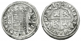 Felipe V (1700-1746). 1 real. 1726. Madrid. A. (Cal-1532). Ag. 2,42 g. MBC-. Est...35,00.