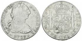 Carlos III (1759-1788). 8 reales. 1787. México. FM. (Cal-941). Ag. 26,46 g. BC. Est...30,00.