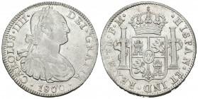 Carlos IV (1788-1808). 8 reales. 1800. México. FM. (Cal-695). Ag. 27,03 g. EBC-. Est...120,00.