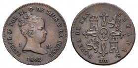 Isabel II (1833-1868). 1 maravedí. 1842. Segovia. (Cal-567). Ae. 1,52 g. EBC-. Est...60,00.