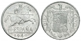 Estado español (1936-1975). 10 céntimos. 1940. (Cal-126). Al. 1,79 g. SC. Est...35,00.