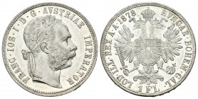 Austria. Franz Joseph I. 1 florín. 1878. (Km-2222). Ag. 12,37 g. Brillo original. SC. Est...30,00.