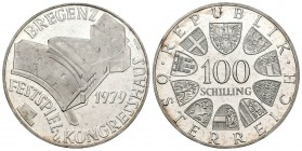 Austria. 100 schilling. 1979. (Km-2945). Ag. 23,78 g. PROOF. Est...20,00.