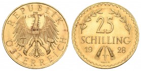 Austria. 25 shilling. 1928. (Km-2841). Au. 5,88 g. Brillo original. SC-. Est...220,00.