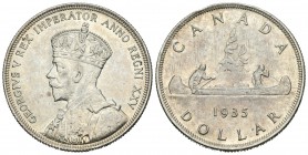 Canadá. George V. 1 Dollar. 1935. (Km-30). Ag. 23,32 g. EBC. Est...40,00.