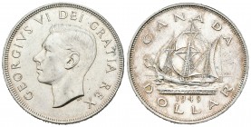 Canadá. George VI. 1 dollar. 1949. (Km-47). Ag. 23,34 g. EBC. Est...40,00.