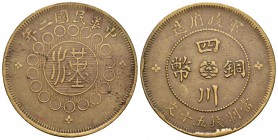 China. Szechuan. 50 cash. 1913 (año 2). (Km-Y449.2). Ae. 19,02 g. MBC. Est...30,00.
