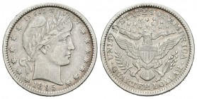 Estados Unidos. 1/4 dollar. 1895. San Francisco. S. (Km-114). Ag. 6,17 g. MBC. Est...120,00.