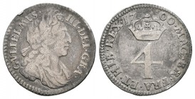 Gran Bretaña. Wilhelm III. 4 pence (Great). 1700. London. (S-3594). Ag. 1,94 g. BC+. Est...50,00.