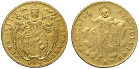 Bologna, Pio VII (1800-1823), Doppia anno XVII (1816-1817), Rara Au mm 22 g 5,35 BB+