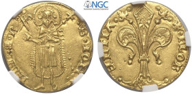 Firenze, Repubblica (sec. XIII-1532), Fiorino d'oro (Vanni Castellani I Semestre 1410), RR MIR-16/1 Au mm 21 g 3,52 in Slab NGC MS62