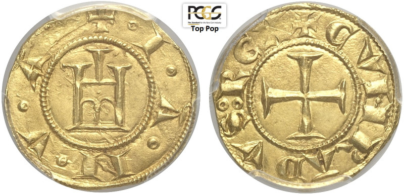 Genova, Repubblica (1139-1339), Genovino, Rara MIR-5 Au mm 21 di alta conservazi...