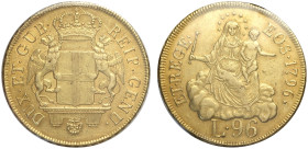 Genova, Repubblica (1528-1797), 96 Lire 1796, Au mm 33 sigillata BB-SPL da E. Tevere