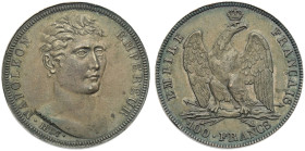 Genova, Napoleone I Imperatore (1805-1814) Progetto del 100 Franchi 1807, RR Pag-428 Cu mm 32 g 17,28 FDC