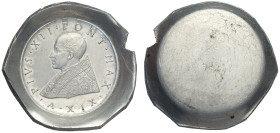 Città del Vaticano, Pio XII (1939-1958), Prova di conio del dritto del 500 Lire (1957) anno XIX, mentre la moneta per la circolazione sarà coniata con...