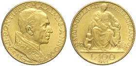 Città del Vaticano, Pio XII (1939-1958), 100 Lire 1948, Rara Au mm 20,7 SPL