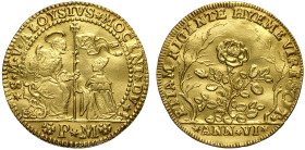 Venezia, Alvise II Mocenigo (1700-1709), Osella da 4 Zecchini 1705-VI, RRRR Au mm 36 g 12,95 proveniente da montatura con contorno restaurato altrimen...