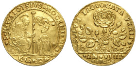 Venezia, Alvise II Mocenigo (1700-1709), Osella da 4 Zecchini 1708-IX, RRRR Au mm 36 g 14,03 proveniente da montatura altrimenti BB-SPL