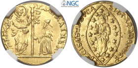 Venezia, Paolo Renier (1779-1789), Zecchino, Au mm 21 g 3,47 alta conservazione (q.FDC) il punteggio NGC appare troppo basso, in Slab NGC MS61