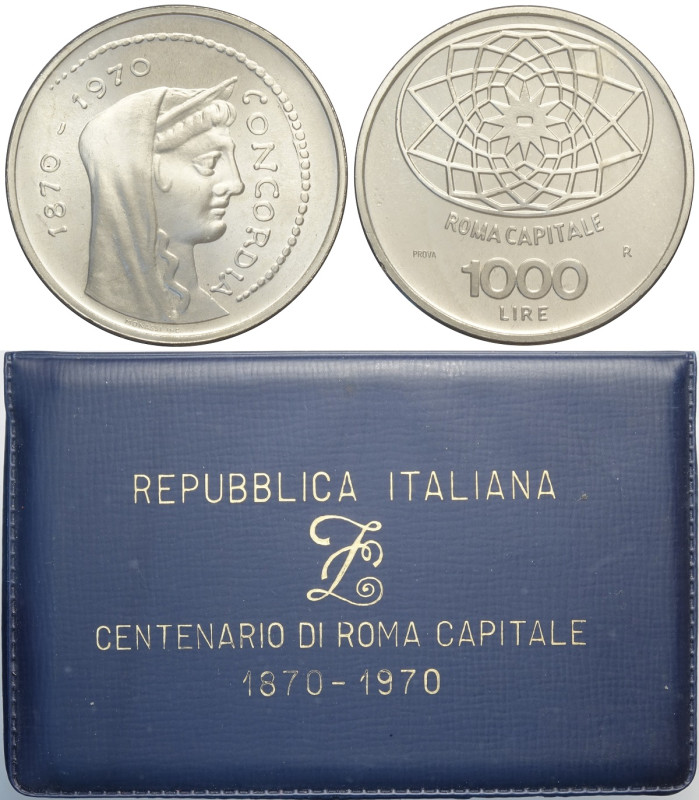 Repubblica Italiana, Monetazione in Lire (1946-2001), 1000 Lire 1970 Prova, Rara...