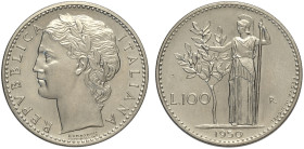 Repubblica Italiana, Monetazione in Lire (1946-2001), 100 Lire 1950 Prova in Nichelio, RR Pag-690 Ni mm 28 g 10,01 con bustina d'epoca presumibilmente...