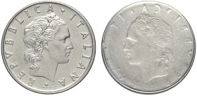 Repubblica Italiana, Monetazione in Lire (1946-2001), 50 Lire Brockage, Ac mm 24,8 g 6,18 i brockage sulle monete in acmonital sono di estrema rarità,...