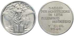 Repubblica Italiana, Monetazione in Lire (1946-2001), Saggio da 5 Lire (?) 1946, RR Lupp-PPSJ118 It mm 27,5 g 2,91 FDC