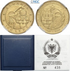 Albania, People's Socialist Republic (1945-1990), 100 Leke 1988, Varesi-195 RRR, Au mm 21 g 6,45 with original box and certificate, in Slab NGC PF67 U...