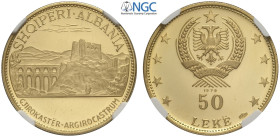 Albania, People's Socialist Republic (1945-1990), 50 Leke 1970, Mintage: 100, KM-53.3 Fri-21, Au mm 26 g 9,87. In Slab NGC PF64 Ultra Cameo