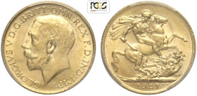 Australia, George V (1910-1936), Sovereign 1927-P Pearth, Au mm 22 in Slab PCGS MS63