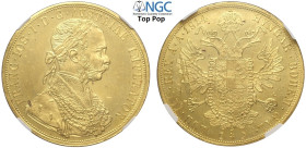 Austria, Franz Joseph I (1848-1916), 4 Ducat 1914, Au mm 40 alta conservazione con fondi speculari, in Slab NGC MS64 PL (cert. 5791082007 Top Pop!)
